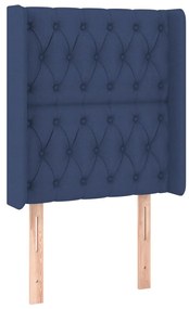 vidaXL Κρεβάτι Boxspring με Στρώμα &amp; LED Μπλε 80x200 εκ. Υφασμάτινο