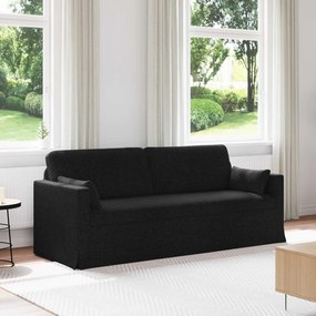 vidaXL Καναπές Μαύρο 198 x 78 x 80 εκ ύφασμα