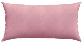 vidaXL Μαξιλάρι Καναπέ 2 pcs Ροζ 80 x 40 cm Υφασμάτινο Κορντουρά