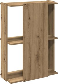 vidaXL Βιβλιοθήκη 3 επιπέδων Δρυς τεχνίτης 60x30x80 cm