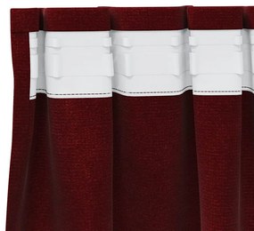 vidaXL Κουρτίνες με κουρτίνες 2 pcs Μπορντό 140 x 245 cm Βελούδο