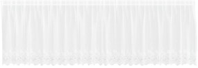 vidaXL Κουρτίνα Δαντέλας με κουρτίνες Floral Λευκό 500 x 80 εκ. Πολυεστέρας