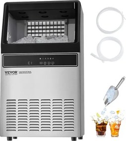 VEVOR Commercial Ice Maker Freestanding Cabinet Machine 110lbs/24H 50 Ice Cubes