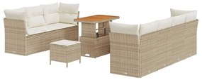 vidaXL Σετ Καναπέ Κήπου 10 pcs Μπεζ συνθετικό ρατάν