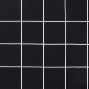 vidaXL Μαξιλάρι Πάγκου Κήπου Μαύρο Καρό 150x50x7 εκ. Ύφασμα Oxford