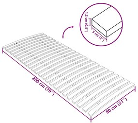 Τελάρο Κρεβατιού με 24 Σανίδες 80 x 200 εκ. 340076