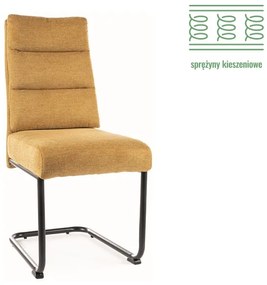 KRZESŁO BERRY BREGO CZARNY STELAŻ / CURRY 68 DIOMMI-80-3233