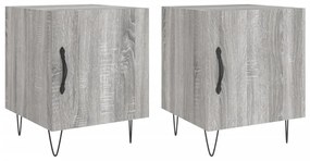 vidaXL Κομοδίνα 2 τεμ. Γκρι Sonoma 40 x 40 x 50 εκ. από Επεξεργ. Ξύλο