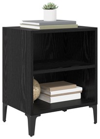 vidaXL Κομοδίνα 2 τεμαχίων Μαύρης Δρυς 40x30x50 εκ. Ξυλείας