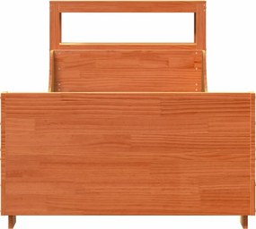 vidaXL Σκελετός Κρεβ. Χωρίς Στρώμα Καφέ Κεριού 75x190 εκ Μασίφ Πεύκο