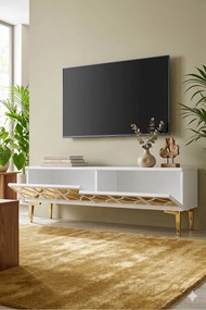 Stewehome Μοντέρνα βάση τηλεόρασης με ντουλάπι από Συνθετικό ξύλο 120x30x41 cm