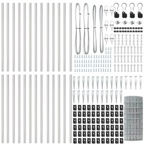 vidaXL Ευρωπαϊκός Φράκτης με 13 Σπαρματσάκια, 0.4 x 50m, Γαλβανισμένος Χάλυβας