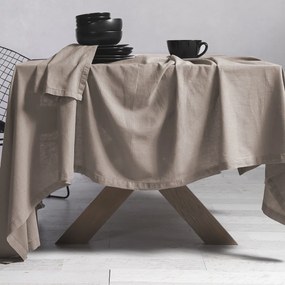 Τραπεζομάντηλο (150x250) Nef-Nef Homeware Cotton Linen Beige
