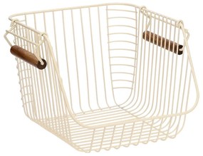 ESTIA ΚΑΛΑΘΙ ΟΡΓΑΝΩΣΗΣ ALLURE ΜΕΤΑΛΛΙΚΟ 26.5x29.5x21.5cm ΣΤΟΙΒΑΖΟΜΕΝΟ IVORY