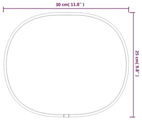 vidaXL Καθρέφτης Τοίχου Μαύρος 30x25 εκ.