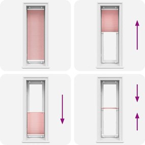 vidaXL Πλισέ Στόρι Ροζ 40x150 εκ. Πλάτος Υφάσματος 39,4 εκ. Πολυεστέρας