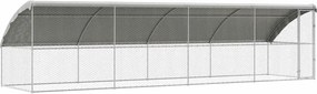 vidaXL Κλουβί Σκύλου 4 pcs Ασημί 8 x 2 x 2 m Γαλβανισμένος χάλυβας