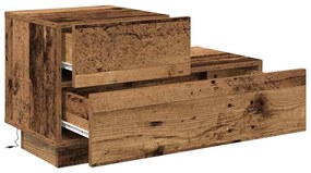 vidaXL Κομοδίνο Παλιό Ξύλο 70 x 36 x 40.5 εκ. Επεξεργασμένο ξύλο