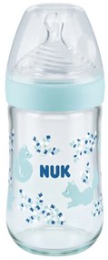 Μπιμπερό Γυάλινο Nature Sense 10745119 Temperature Control 240ml 0-6 Μηνών Ciel Nuk 240ml Γυαλί,Σιλικόνη