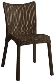 Καρέκλα Confident pakoworld PP σκούρο καφέ - 253-000041