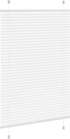 vidaXL Πλισέ περσίδα Λευκό 85x100 cm Πλάτος υφάσματος 84,4 cm
