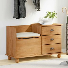 vidaXL Παγκάκι με αποθήκευση ASKIM Καφέ 100 x 39 x 62 εκ