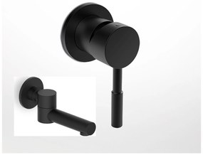 La Torre New Tech Black Matt 12151N-400 Μίκτης Εντοιχισμού 3 Εξόδων με Εκτροπέα+Περιστρεφόμενο Στόμιο