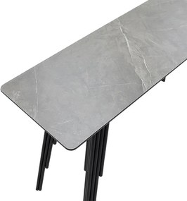 Κονσόλα Lifo pakoworld MDF ανθρακί cement-μαύρο 120x40x75εκ