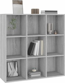 vidaXL Βιβλιοθήκη Γκρι Sonoma 98 x 29 x 97,5 εκ.