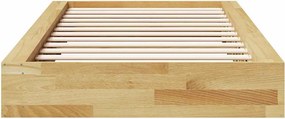 vidaXL Πλαίσιο κρεβατιού χωρίς στρώμα 80x200 cm μασίφ ξύλο δρυς