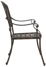 vidaXL Καρέκλα Κήπου 2 pcs Μπρονζέ 55 x 56.5 x 91εκ Αλουμίνιο