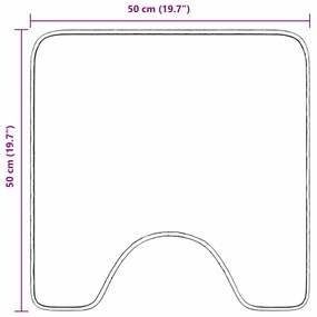 vidaXL Πατάκι μπάνιου Κρεμ 50 x 50 cm Πολυπροπυλένιο