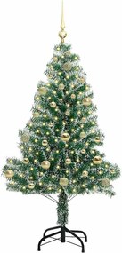vidaXL Τεχνητό Δέντρο Χριστουγέννων με Χιόνι και Φώτα LED 150 cm