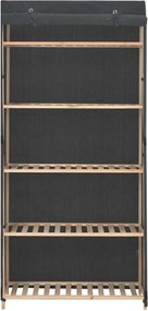 vidaXL Ντουλάπα Γκρι 79 x 40 x 170 εκ. Υφασμάτινη