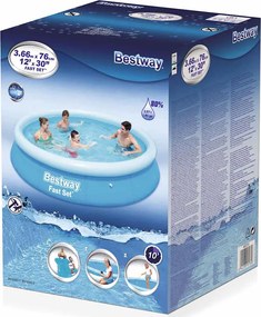 Bestway Πισίνα Φουσκωτή Στρογγυλή Fast Set 366 x 76 εκ. 57273