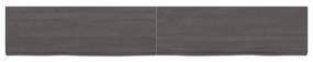 Πάγκος Μπάνιου Σκούρο Καφέ 180x30x(2-4) εκ. Επεξεργ. Μασίφ Ξύλο - Γκρι