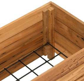 vidaXL Ζαρντινιέρα Υπερυψωμένη 100x40x38 εκ. Ανακυκλ. Ξύλο Teak/Ατσάλι