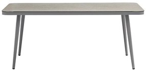 Table Ecco aluminum grey-glass beige 160x90x75cm 160x90x75 εκ.