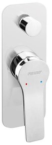 Μίκτης Μπαταρίας Ντους 2 Εξόδων Stratos BSC7P Chrome Ferro Ορείχαλκος