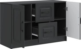 vidaXL Πλαϊνό γραφείο Μαύρο 89 x 34,5 x 57 εκ. Επεξεργασμένο Ξύλο