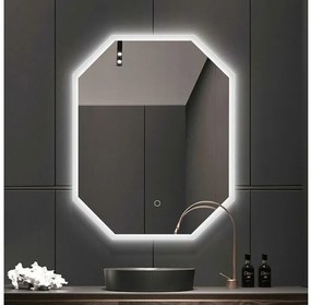Καθρέπτης Μπάνιου LED IP44 Λευκό Oktagono 67-3760 Gloria-67-3760-Λευκό 67-3760