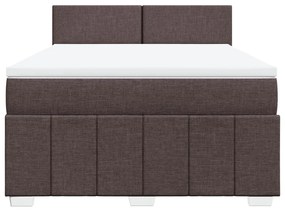 ΚΡΕΒΑΤΙ BOXSPRING ΜΕ ΣΤΡΩΜΑ ΣΚΟΥΡΟ ΚΑΦΕ 140X190 ΕΚ. ΥΦΑΣΜΑΤΙΝΟ 3287059