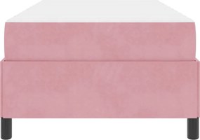 vidaXL Σκελετός Κρεβατιού με στρώμα Ροζ 80 x 200 cm ύφασμα