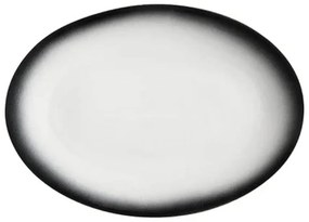 Πιατέλα Σερβιρίσματος Οβάλ Granite Caviar AX0261 35x25cm White-Anthracite Maxwell&Williams Πορσελάνη