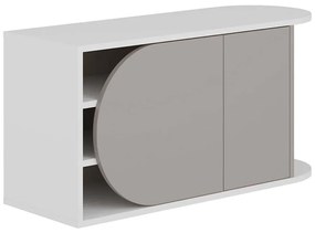 Παπουτσοθήκη Nova 855DTE5171 104x37x50cm White-Light Mocha Μοριοσανίδα, Μελαμίνη
