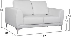 ΣΕΤ ΣΑΛΟΝΙΟΥ 3ΤΜΧ  KENZIE ΜΕ ΛΕΥΚΟ PU HM10329.01