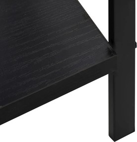 vidaXL Ραφιέρα 3 Επιπέδων Μαύρη 60x27,6x90,5 εκ. Επεξεργασμένο Ξύλο