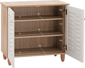 ΠΑΠΟΥΤΣΟΘΗΚΗ-ΝΤΟΥΛΑΠΙ ΞΥΛΙΝΗ HM2208.06 SONAMΑ ΛΕΥΚΗ 77Χ34Χ67,5 εκ.