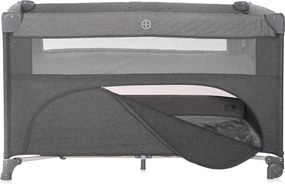 BABY COT UP AND DOWN WITH FOLDABLE SIDE COOL GREY