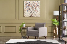 Πολυθρόνα Καφέ BELLA 81x82x85